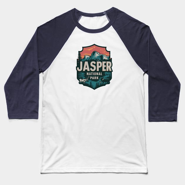 Jasper National Park Elegance Baseball T-Shirt by Perspektiva